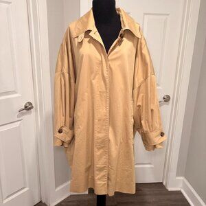 COS Oversized Trench Coat in Beige with original extra buttons, Sz. XS/S
